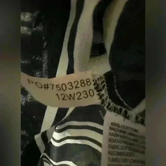 Nautica Women Black And White Long Sleeve Button-Down Shirt Large - Picture 5 of 8